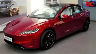 2024 Tesla Model 3(Highland) Performance Facelift Ultra Red: 4K Exterior & Interior Detail Cut 