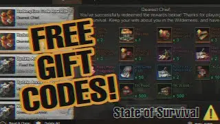 GIFT REDEMPTION CODES - State of Survival ⚠️