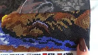 Вышивка бисером: Волки на рассвете. Отчёт №2