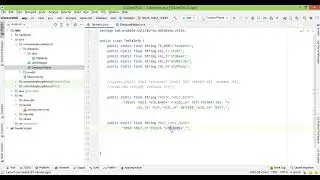 Lecture 30 Part II, How to define Database Structure in SQLite database?