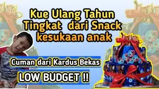 Cara Membuat Tart Snack Ulang tahun dari kardus bekas Low budget