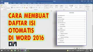 CARA MEMBUAT DAFTAR ISI OTOMATIS DI WORD 2016