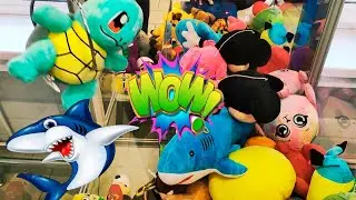 😳ЭТО ТОП!!!🔥Огромная акула в аппарате🦈и черепаха🐢Поймали железный захват!✅Играем в аппарате Хватайка