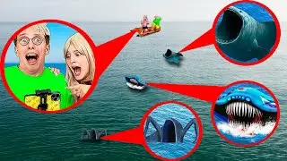 100 ДНЕЙ НА ОЗЕРЕ с ЭЛЬ-ГРАН-МАЙЯ, БЛУПОМ И ПОЖИРАТЕЛЕМ МОРЕЙ в РЕАЛЬНОЙ ЖИЗНИ !!