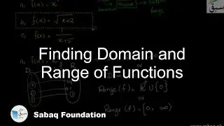 Finding Domain and Range of Functions, Math Lecture | Sabaq.pk