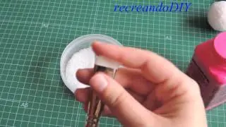 Como hacer un bola de nieve. DIY Christmas ornament snowball.