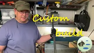 Custom small workshop home lab rack, shelf and table combination