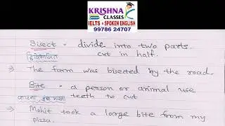 Bisect, Bite meaning with example #verbmeaning