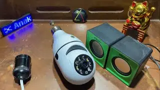 Menambahkan Port Audio IP Camera CCTV Bentuk Bohlam Suara Speaker Lebih Nyaring