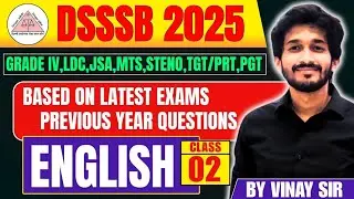 English class -2| DSSSB Previous year solution| 802/23/TGT/PGT/ DASSIV|LDC/JA/JSA/STENO/MTS 