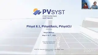 Webinare N1: PVsyst 8.1, CLI & PVsystBasic 1.0 - 05/05/2026
