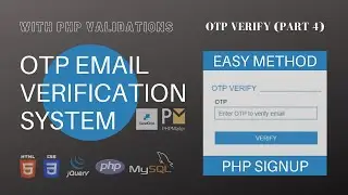 PHP Signup with OTP Email Verification System - OTP Verify (Part 4)