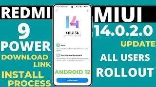 Redmi 9 Power Miui 14.0.2.0 New Update Rollout Start 🔥|New Features