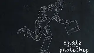 Photoshop- Transform Someone into a Huge, White Chalk, Wall Drawing