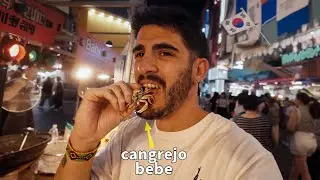 Probando comida callejera RARA en Corea del Sur