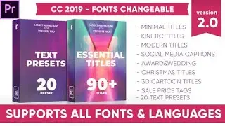 100+ Text Presets and Typography - Free Download Premiere Pro Templates