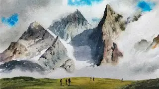 How to use a black and white photo to paint a watercolor.