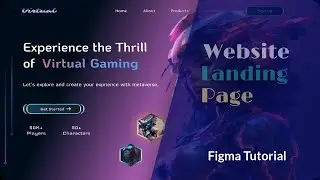 Game UI Design in figma || Figma UI/UX Design Tutorial | Modern Website Landing Page UI