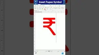 insert Rupee Symbol in word ll Excel Tips 