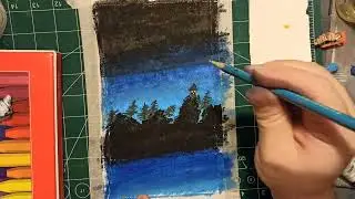 Easy picture with oil pastels for kids tutorial