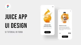 Juice App UI Design using Figma (App UI UX Design | Tutorial For Beginners)