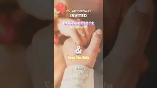 Engagement Invitation Video Background 💍❣️Short Invitation #shorts #invitation #nvscreation