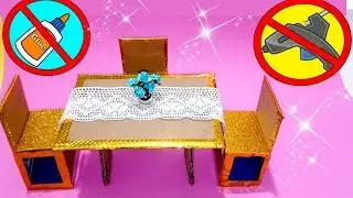 How to make Dining Table for Barbie