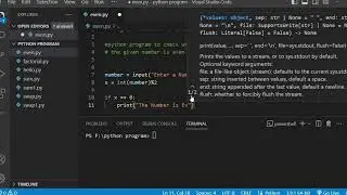 Even Odd Program  in python 👍  ❤️ #python