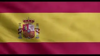 Spain flag waving 4k loop free download