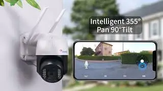 Ctronics 4K 8MP PTZ WiFi Security Camera with Intelligent Human /Vehicle Detection for Home Security
