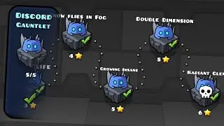 Discord Gauntlet: All Levels 100% Complete [Geometry Dash]