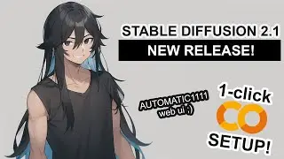 Stable Diffusion 2.1 - Google Colab 1-CLICK Setup (AUTOMATIC1111 web UI)