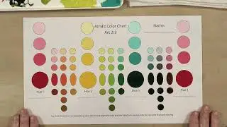 Acrylic Color Chart Painting Demo - 3 colors only