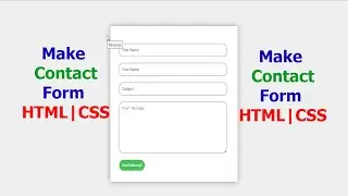 How To make a Contact Form Using HTML And CSS