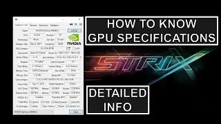 KNOW YOUR FULL GRAPHIC CARD SPECIFICATIONS WITHOUT REMOVING IT (under 1 min)
