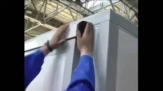 Монтаж откатной двери POLAIR
