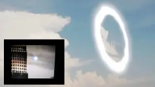 Flying Saucer Departing from Earth through a portal to another dimension