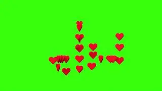 Red Heart Green Screen Animation With 3 Designs - HD