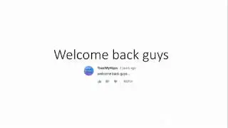 Welcome Back!