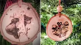 Woodburning Christmas Ornaments