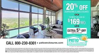Patio Enclosures Sunroom Sale | 20% Off Sunrooms* PLUS Great Financing - Act Now for Extra 5% Off*