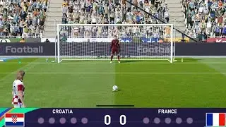 Croatia vs France penalty shootout - eFootball PES 2021