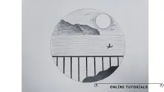 CIRCLE DRAWING | EASY LANDSCAPE SCENERY | KOLAY KARAKALEM MANZARA RESMİ