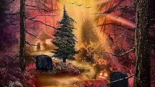 Literally EVERY SINGLE STEP - Halloween Landscape Tutorial with PaintWithJosh