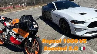 CBR 1000 Repsol  VS Super Charged Mustang GT