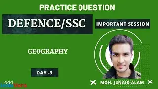 DEFENCE /SSC EXAM II MCQ ON GEOGRAPHY  II JUNAID SIR I IEDUVERA II DAY -3