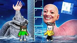 Ho BARATO USANDO lo HUMAN HEAD SEA MONSTER in una BATTAGLIA di MOB MARINI in Minecraft!