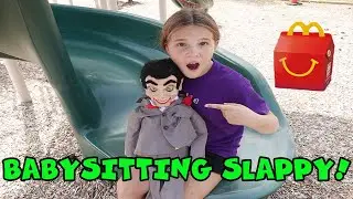 Babysitting Slappy! Slappy Goes To Mcdonalds!