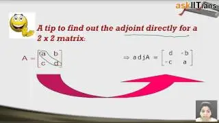 Adjoint of a Matrix | Mathematics | Class 12 | IIT JEE Main + Advanced | askIITians