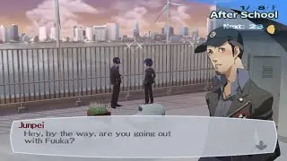 Persona 3 FES - Main Character and Junpei Rooftop Scene [1080p HD]